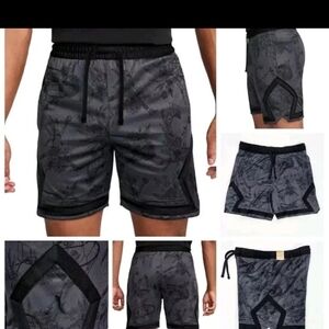 Air Jordan Shorts Men's Grey Black Nike Regular Fit Graphic Comfort Dry